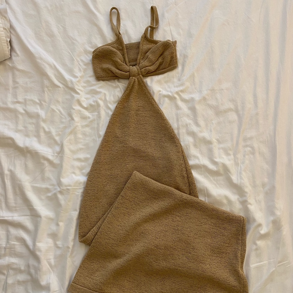 Cult Gaia Tan Maxi Dress